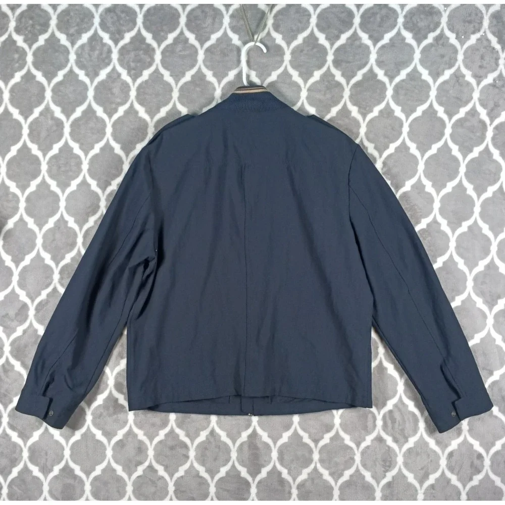 Banana Republic Jacket Men XL Black Full Zip Field Utility Military Lightweight